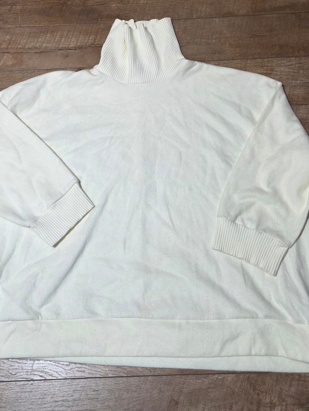 Asos Design Curve 3X Oversized Ivory Turtleneck Sweater